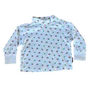 VTG Gymboree Rainbow Tag Holiday Garland Floral Turtleneck XXS Play Condition